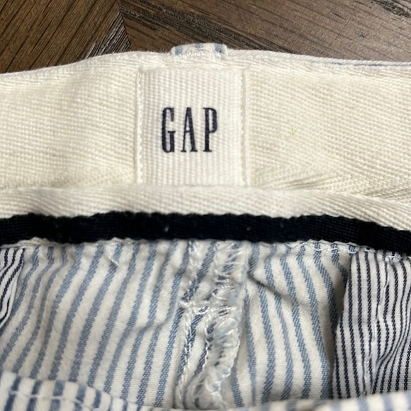 Gap Girlfriend Chino blue striped pants size 4 - Picture 12 of 17
